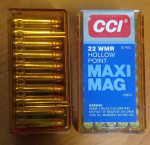Náboje CCI 22WMR Hollow Point Maxi Mag