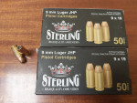 Sterling JHP 9mm Luger