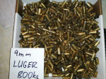Nábojnice Luger 9mm, 0,55Kč
