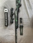 Airsoft sniper MB03D + puškohled a dvojnožka