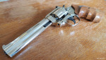 Flobert revolver ALFA 661 - chrom, dřevo cal. 6mm - NOVÝ