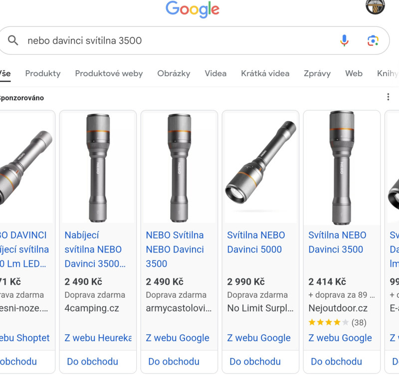 svítilna NEBO Davinci 3500 taktická