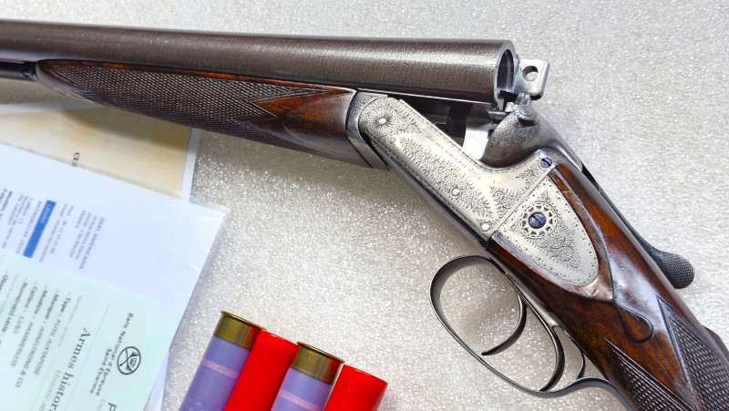 ANGLICKÁ BROK.HAMMERLESS ARMSTRONG & Co.M1885.12/65+NEJSTAV+