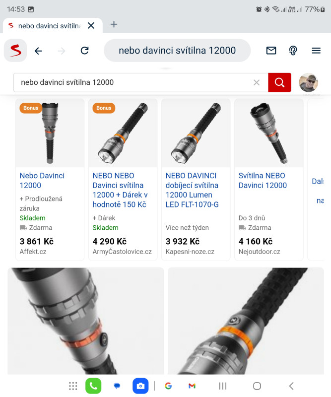 NEBO Davinci svítilna 12000 taktická