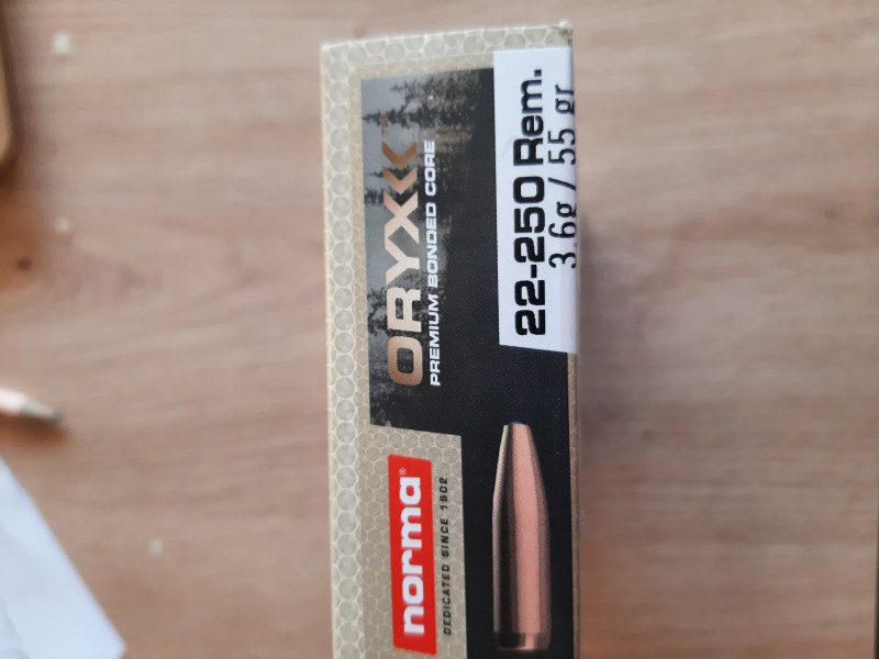 Náboje 22-250 Rem. Norma Oryx 55grs