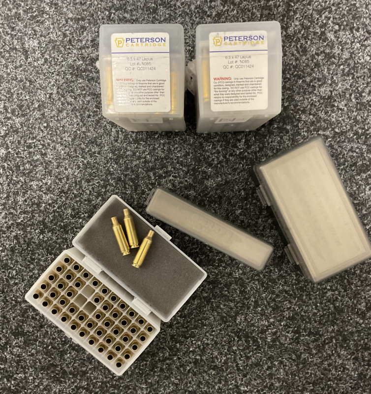 Nábojnice 6,5 x 47 Lapua, Peterson, 208 Ks. 