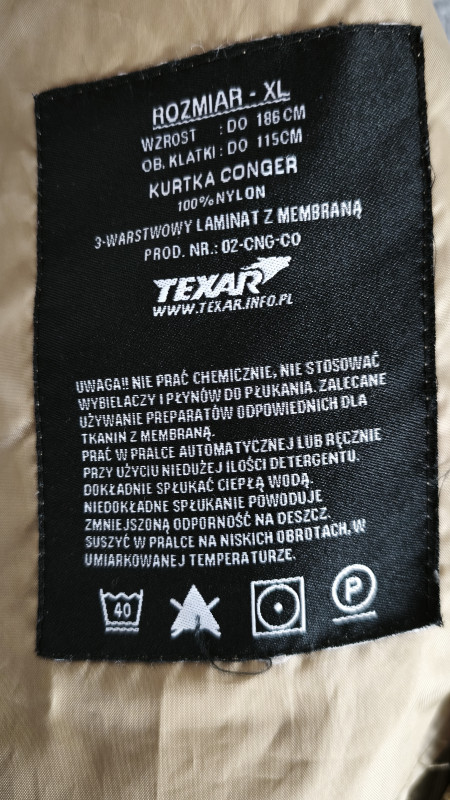 Prodám bundy Texar Conger Storm-Tex 