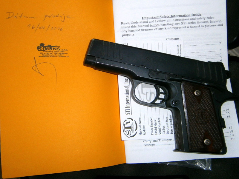 Pistole STI LS9 9mm Luger 1911 subcompact nevyužitá