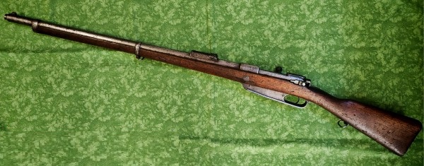 Puška Mauser 1888 8x57J-vyrobena 1890-měněná hlaveň-R4