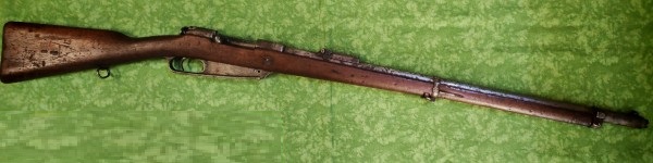 Puška Mauser 1888 8x57J-vyrobena 1890-měněná hlaveň-R4