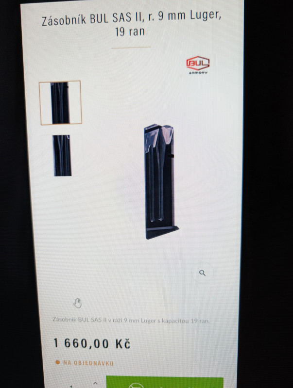 Zásobník BUL SAS II 9mm luger