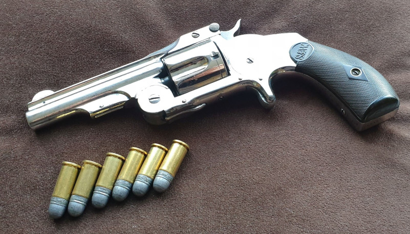 Historický revolver Smith Wesson cal.38CFSA Baby Russian
