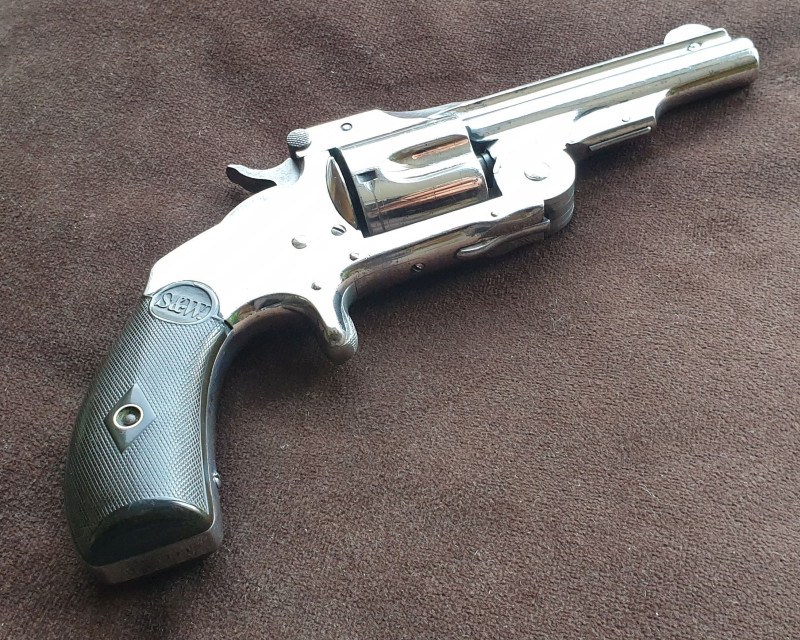 Historický revolver Smith Wesson cal.38CFSA Baby Russian