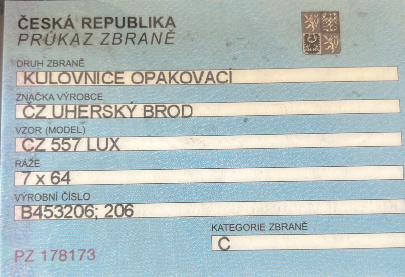 Prodám opakovací kulovnici CZ 557 LUX