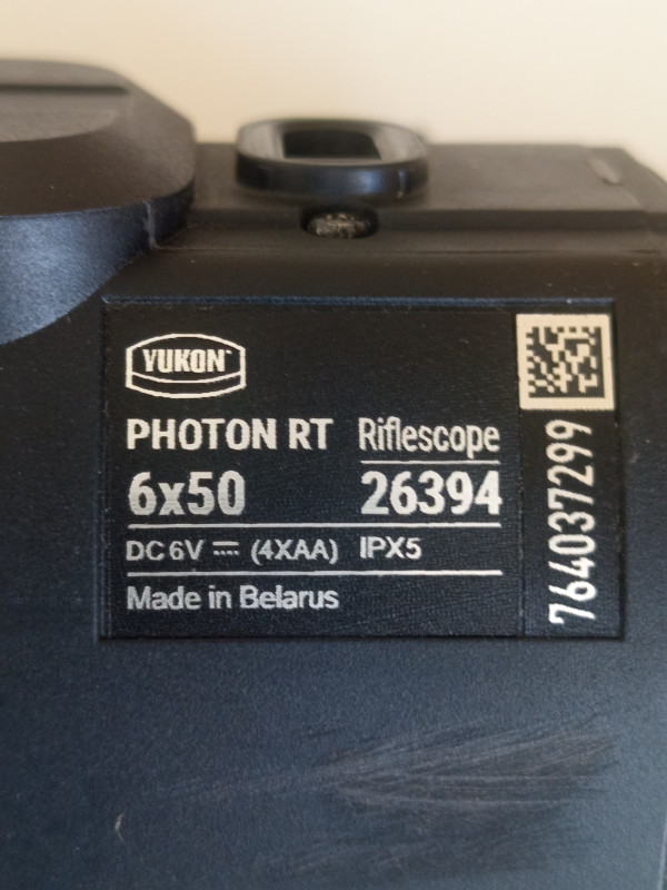 Noční vidění Yukon Photon RT 6x50 s přísvitem.