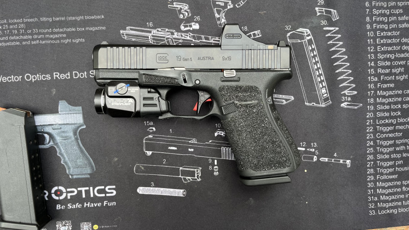 Glock 19 gen5 FS MOS 