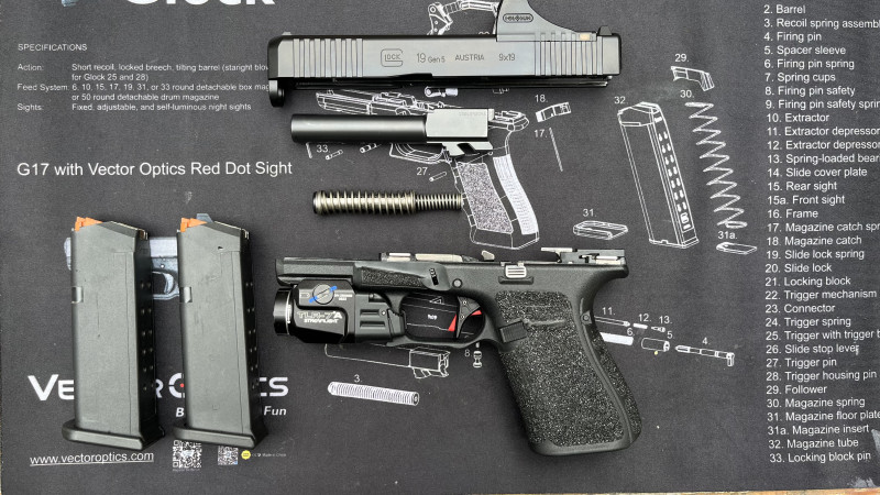 Glock 19 gen5 FS MOS 
