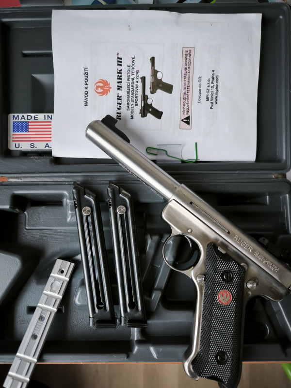 Prodám Ruger MK III Target Stainless .22 LR