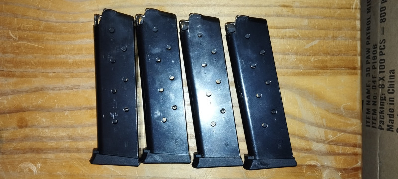4x zásobník 1911 8r E-Lander + BCM Gunfighter picatiny