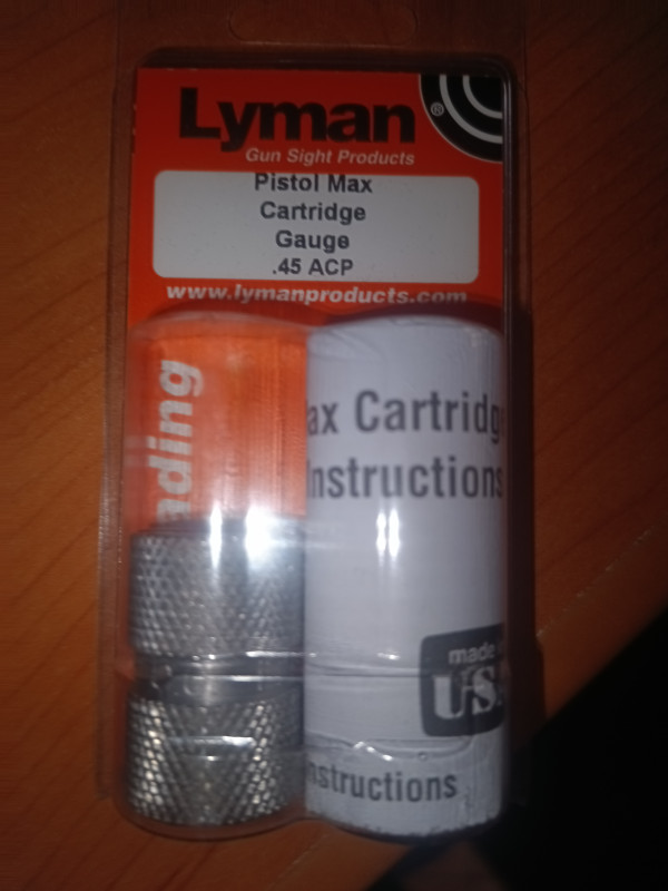 Lyman kalibr .45 ACP