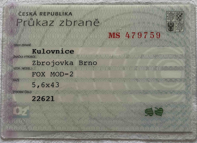 Kulovnice Zbrojovka Brno FOX MOD-2  