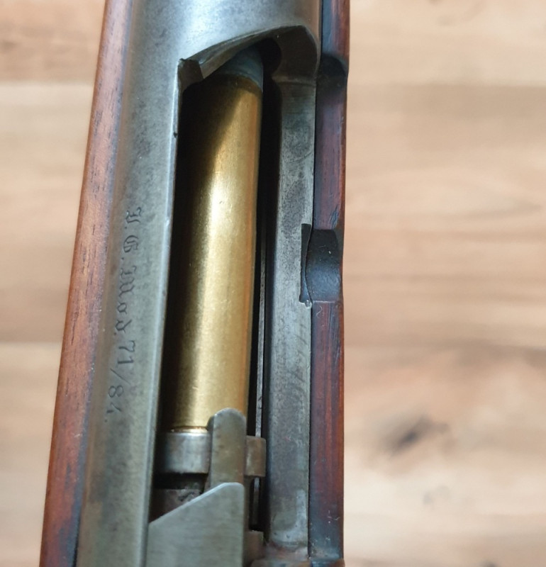 Historická opakovací puška Mauser model 71/84 cal.11,15x60R 