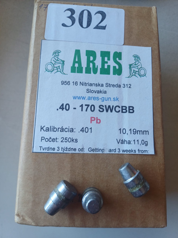 Střely ARES .40 - 170gr SWCBB