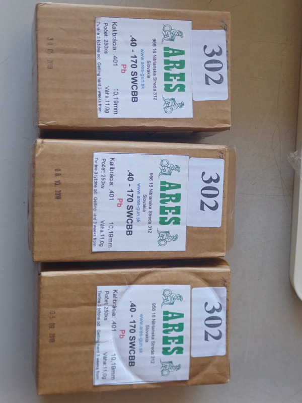 Střely ARES .40 - 170gr SWCBB
