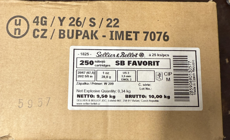Brokové lovecké náboje ráže 20x67SB