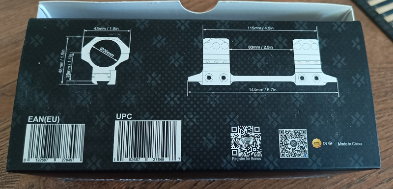 montáž Vector Optics X-ACCU
