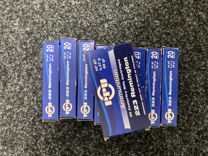 Terčové střelivo 223 Rem. PPU, 69 gr, HPBT 