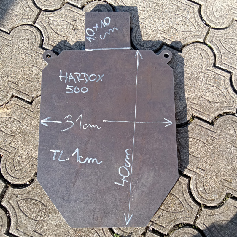 Gongy Hardox 500 vše tloušťka 1cm 