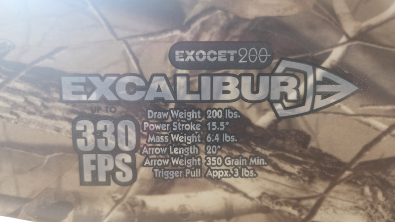 Prodám kuši Excalibur Exocet 200