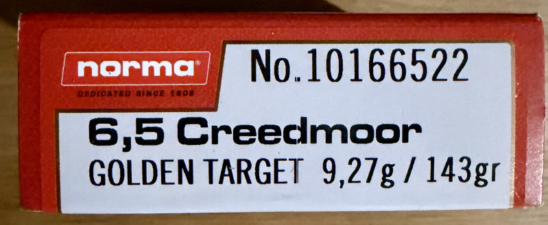 Norma Golden Target 6,5 Creedmoor 143gr
