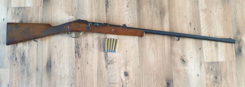 Historická lovecká puška Mauser model 71 cal.11,15x60R 