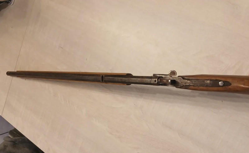 Stará hranatá flobertka lámačka, ráže 9 mm flobert