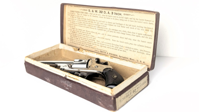 Smith & Wesson .32 DA – Nestř. orig.US revolver s krabičkou