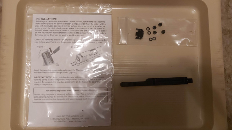 Clipdraw Glock 17, 19, 26 .... Gen 1 - 4