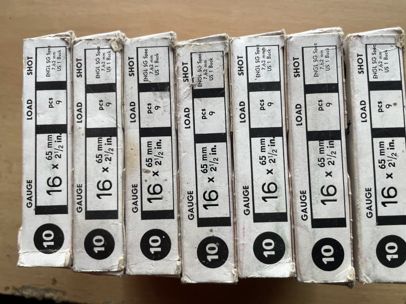 Prodám brokové náboje ráže 16 / 65 mm brok 7,62 mm