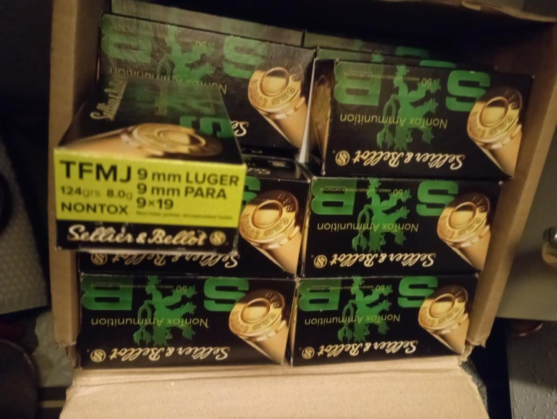 S+B 9x19 Luger TFMJ 124 grs Nontox počet balení 52, počet ku