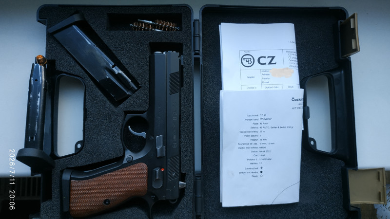 CZ 97B .45ACP prodej nebo výměna