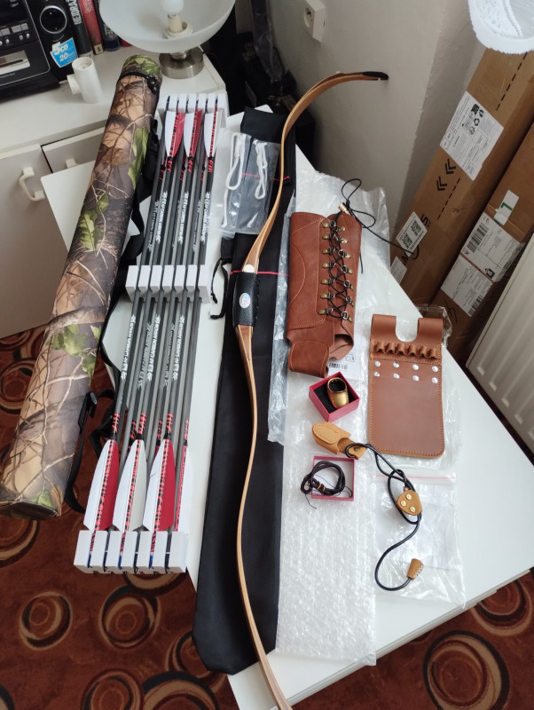 AF ARCHERY TATAR OAK BOW 45LBS+ KOMPLETNÍ VYBAVENÍ!!!