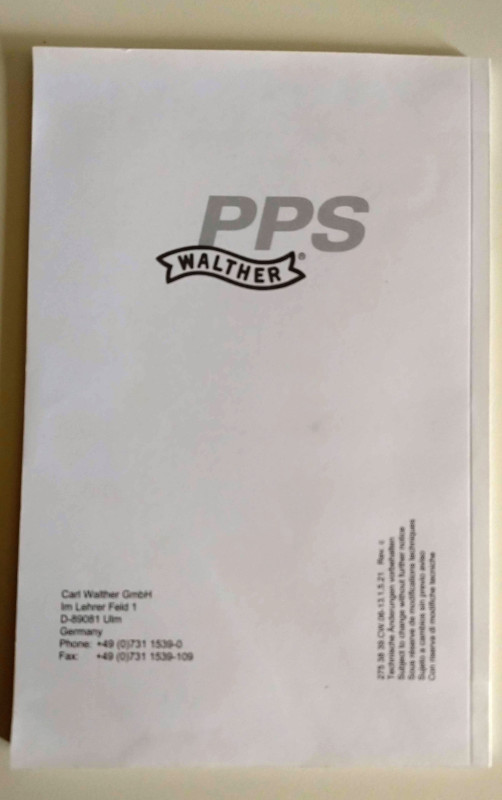 Walther PPS M1 manuál