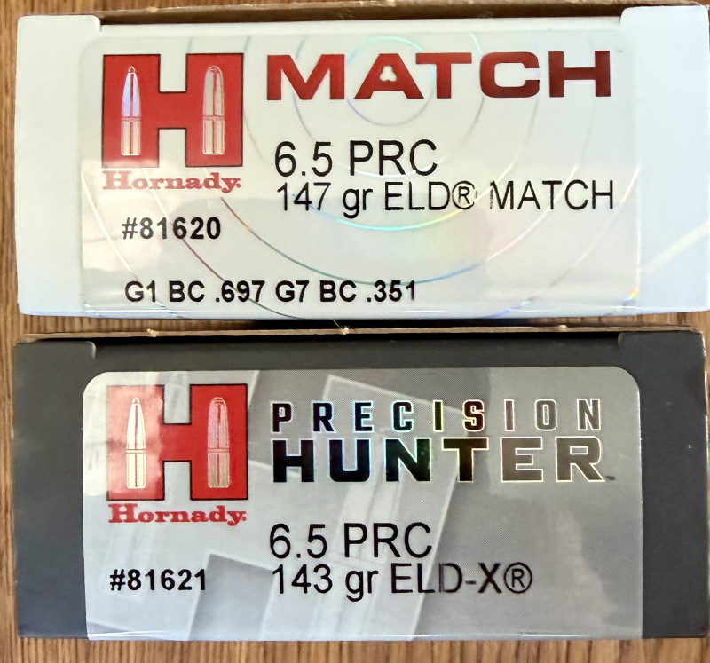 Náboje Hornady 6,5 PRC