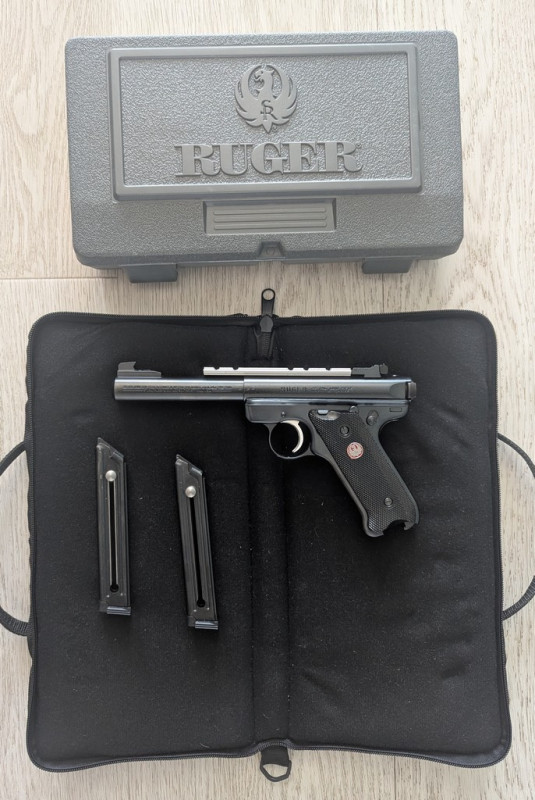 RUGER MK512, horní lišta, origo obal ráže .22