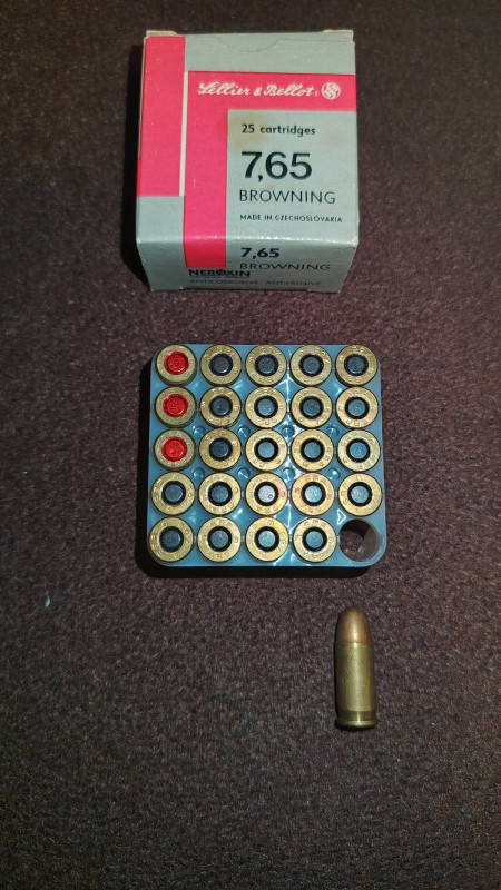 Sběratelské střelivo 9mm Br., 7,65 Br