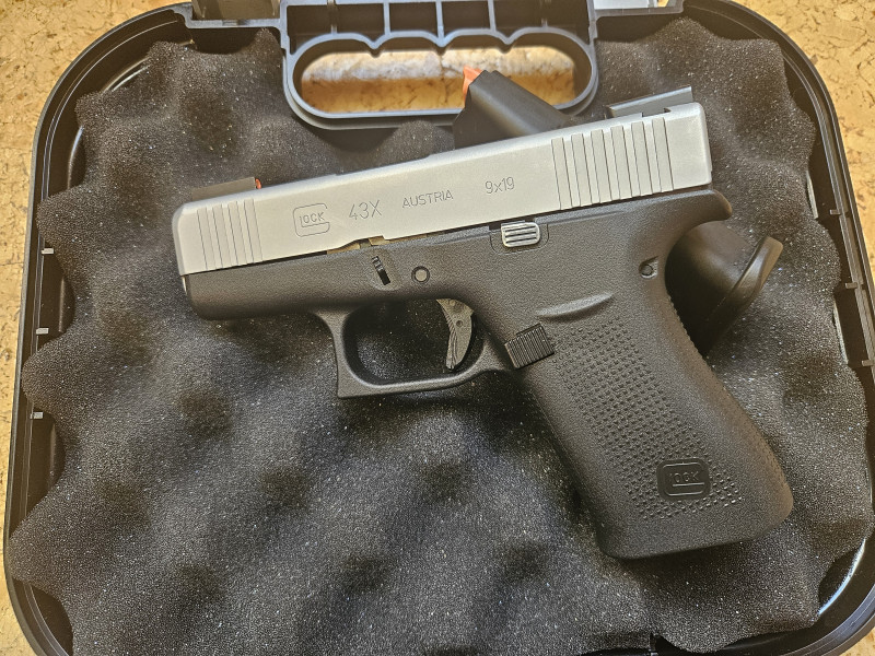 Glock 43X Silver Slide