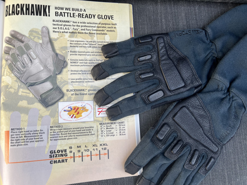 rukavice Blackhawk USA - model FURY - kůže/NOMEX vel XL (11)