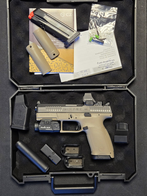nová CZ P-10 C OR FDE + Vortex + Fenix GL06