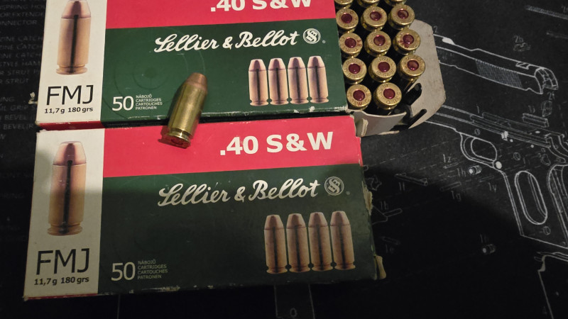Naboje .40 S&W S&B FMJ 180grs
